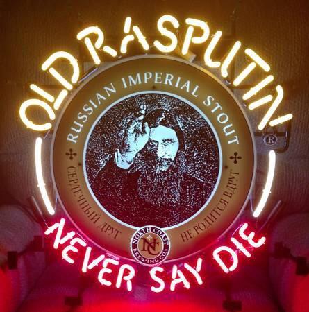 Old Rasputin Never Say Die Neon Sign Bar Sign Neon Light