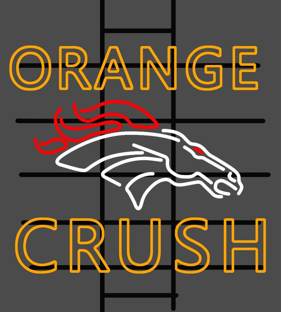 Orang Crush Denver Broncos Sports Neon Sign Neon Light