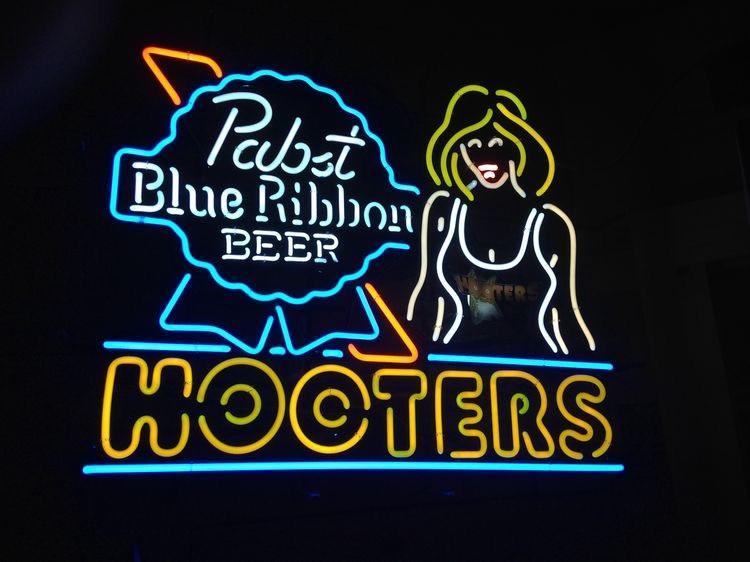 Pabst Blue Ribbon Beer Hooters Owl Neon Sign Bar Sign Neon Light