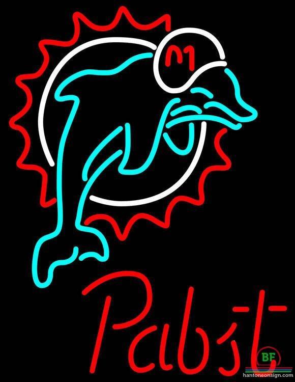 Pabst Blue Ribbon Miami Dolphins Neon Sign Teams Neon Light