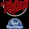 Pabst Blue Ribbon Minnesota Twins Neon Sign Teams Neon Light