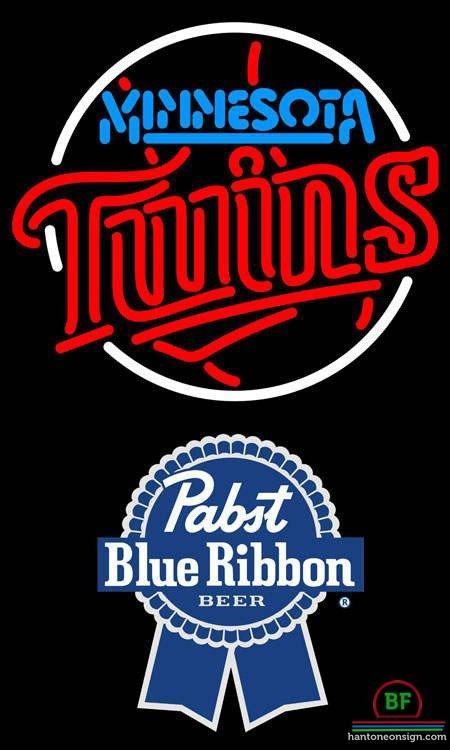 Pabst Blue Ribbon Minnesota Twins Neon Sign Teams Neon Light