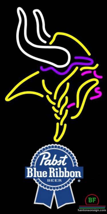 Pabst Blue Ribbon Minnesota Vikings Neon Sign Teams Neon Light