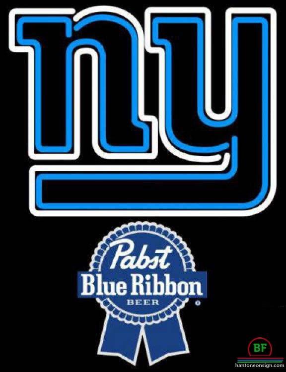 Pabst Blue Ribbon New York Giants Neon Sign Teams Neon Light