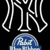 Pabst Blue Ribbon New York yankees Neon Sign Teams Neon Light