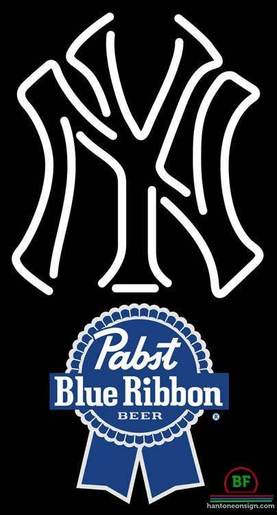 Pabst Blue Ribbon New York yankees Neon Sign Teams Neon Light