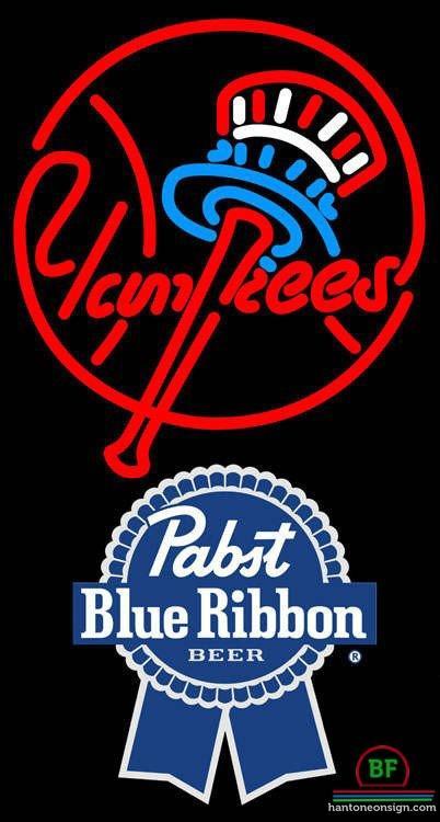 Pabst Blue Ribbon New York yankees Neon Sign Teams Neon Light
