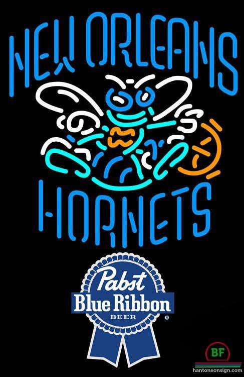 Pabst Blue Ribbon Orleans Hornets Neon Sign Teams Neon Light