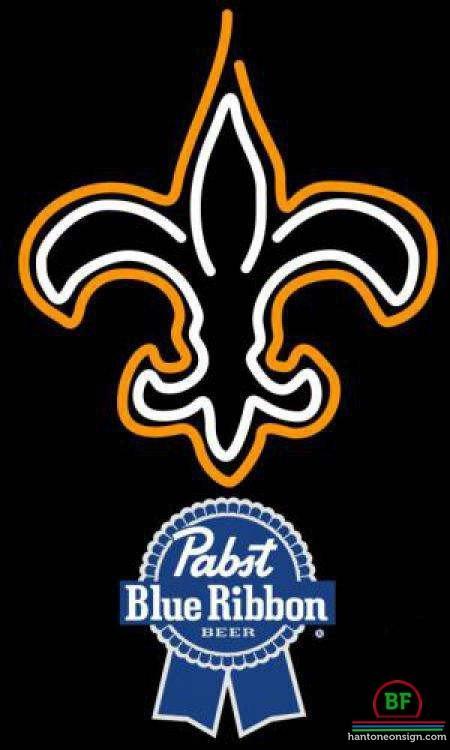 Pabst Blue Ribbon Orleans Saints Neon Sign Teams Neon Light
