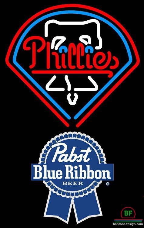 Pabst Blue Ribbon Philadelphia Phillies Neon Sign Teams Neon Light