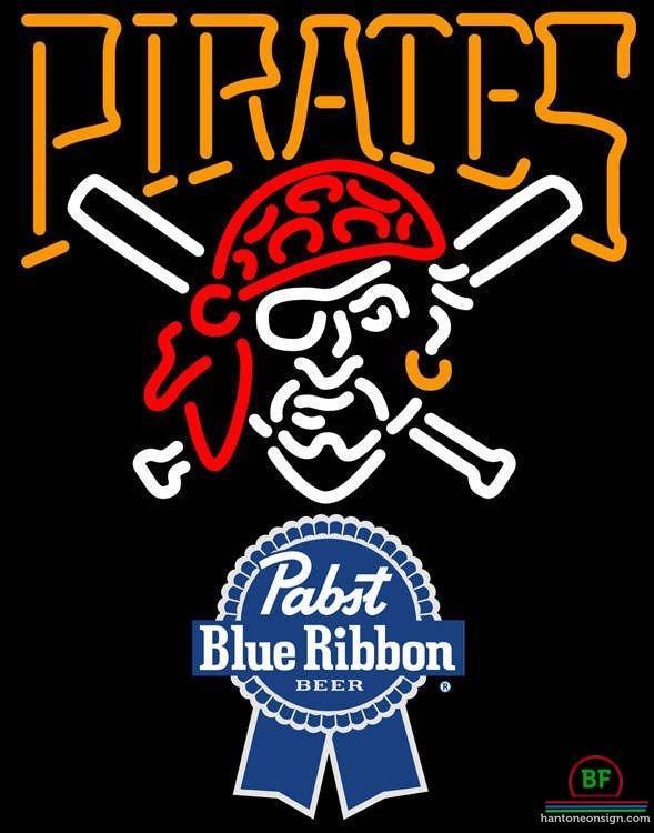 Pabst Blue Ribbon Pittsburgh Pirates Neon Sign Teams Neon Light
