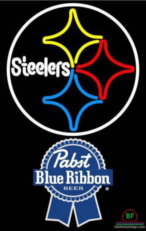 Pabst Blue Ribbon Pittsburgh Steelers Neon Sign Teams Neon Light