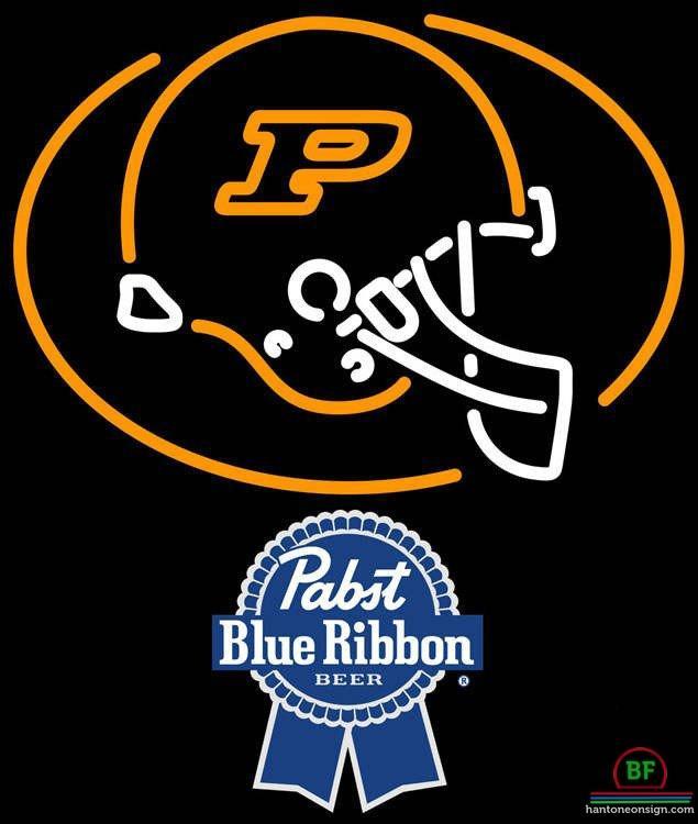 Pabst Blue Ribbon Purdue University Helmet Neon Sign NCAA Teams Neon Light