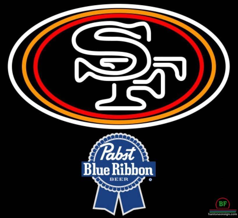 Pabst Blue Ribbon San Francisco 49ers Neon Sign Teams Neon Light