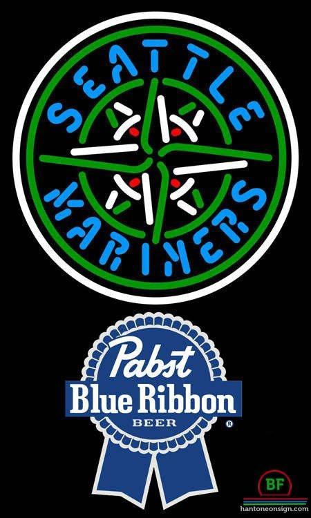 Pabst Blue Ribbon Seattle Mariners Neon Sign Teams Neon Light
