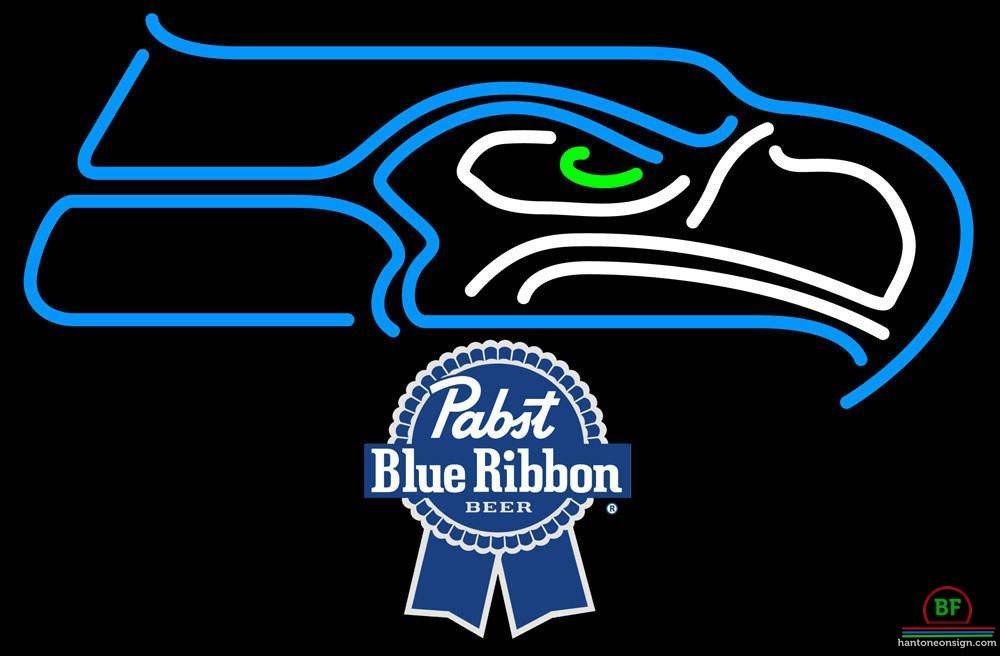Pabst Blue Ribbon Seattle Seahawks Neon Sign Teams Neon Light