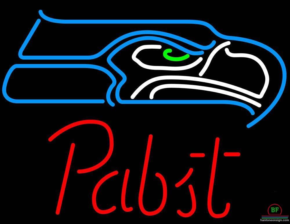 Pabst Blue Ribbon Seattle Seahawks Neon Sign Teams Neon Light