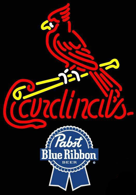 Pabst Blue Ribbon St Louis Cardinals Neon Sign Teams Neon Light
