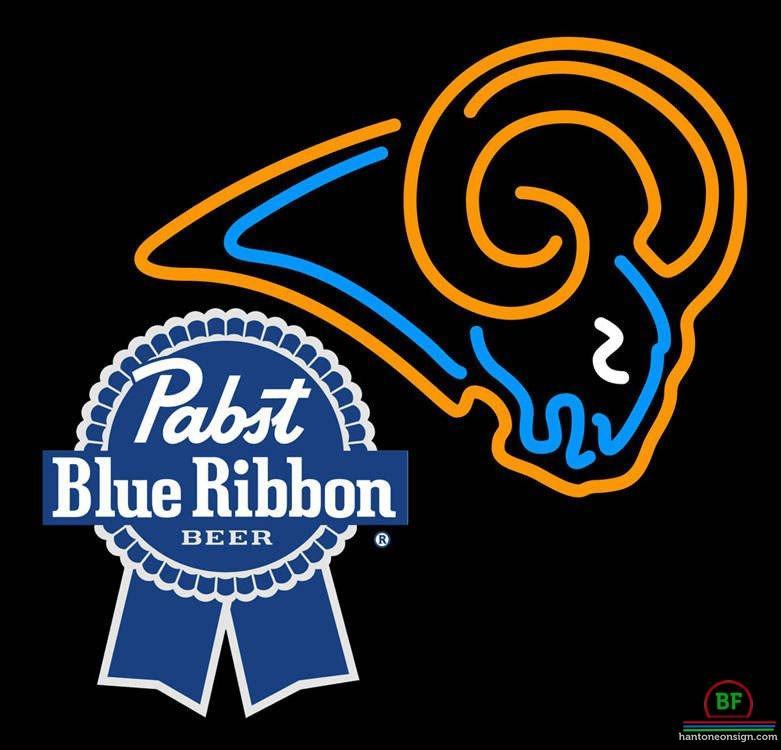 Pabst Blue Ribbon St Louis Rams Neon Sign Teams Neon Light