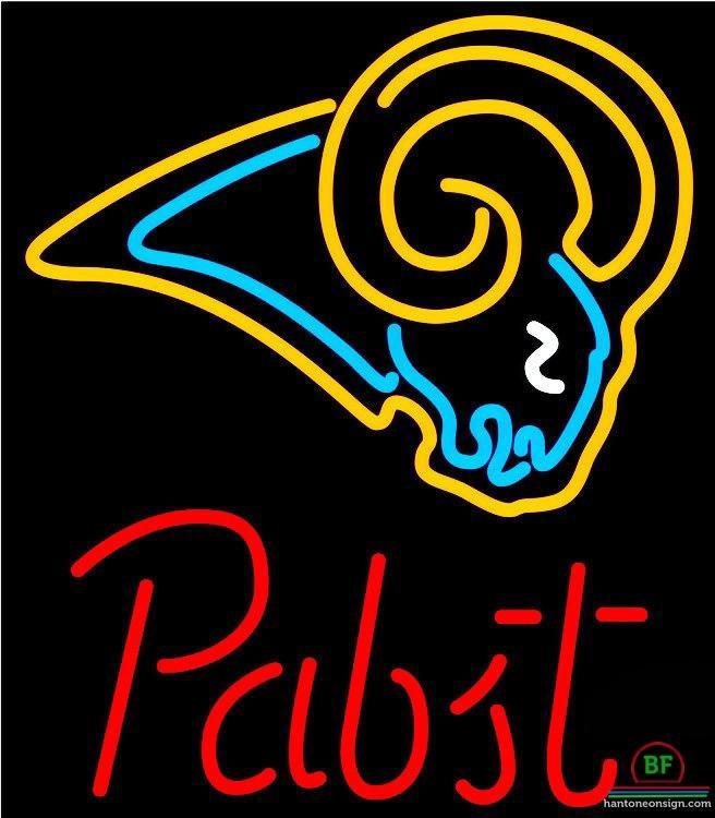 Pabst Blue Ribbon St Louis Rams Neon Sign Teams Neon Light