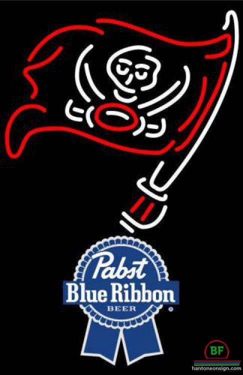 Pabst Blue Ribbon Tampa Bay Buccaneers Neon Sign Teams Neon Light