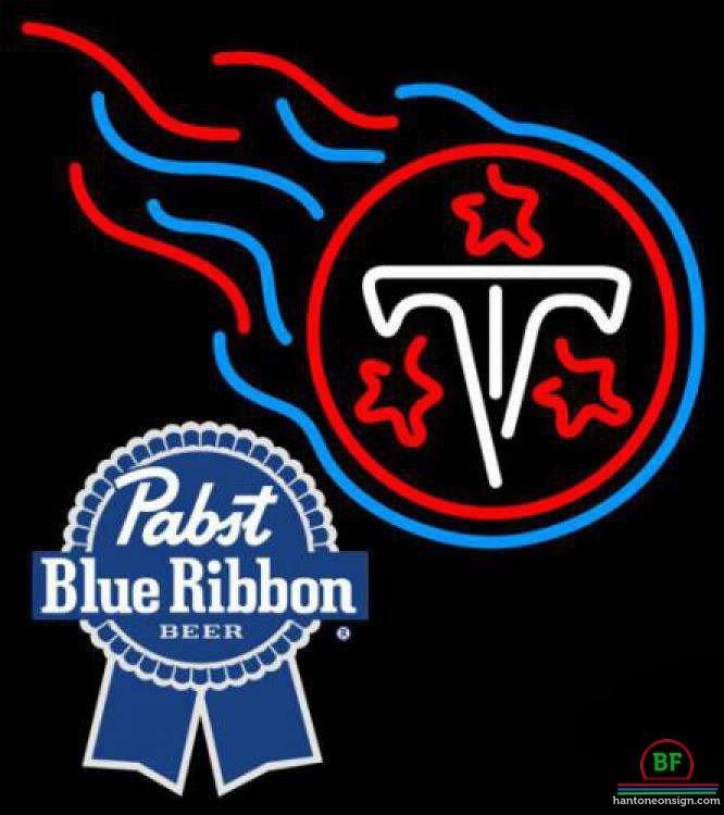 Pabst Blue Ribbon Tennessee Titans Neon Sign Teams Neon Light