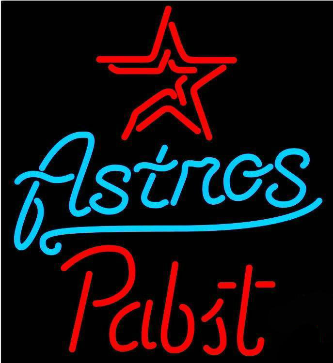 Pabst Houston Astros Neon Sign Teams Neon Light