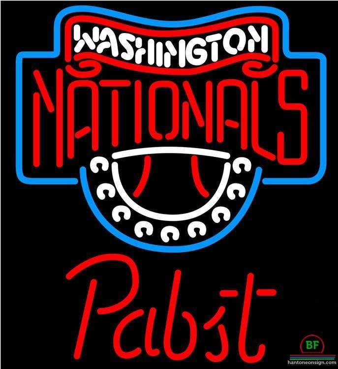 Pabst Washington Nationals Neon Sign Teams Neon Light