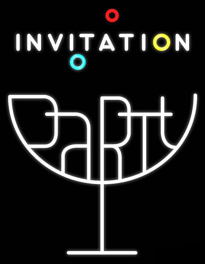 Party Invitation Neon Sign Bar Sign Neon Light