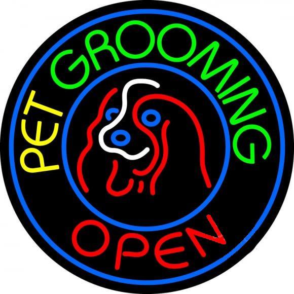 Pet Grooming Open Block Neon Sign Bar Sign Neon Light