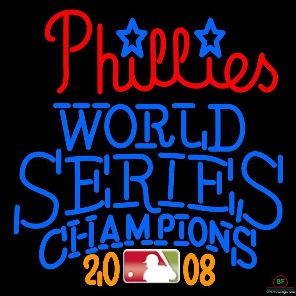 Philadelphia Phillies World Series Champions Neon Sign Teams Neon Light