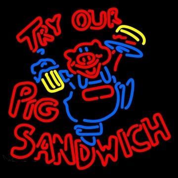 Pig Sandwich Neon Sign Bar Sign Neon Light