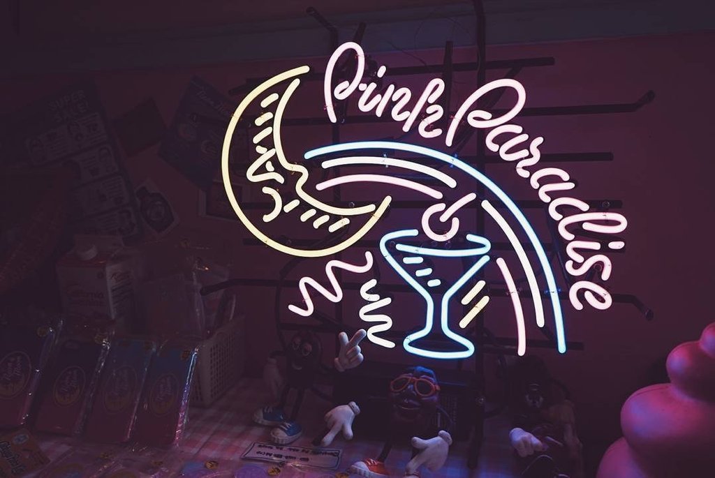 Pink Paradise Neon Sign Bar Sign Neon Light