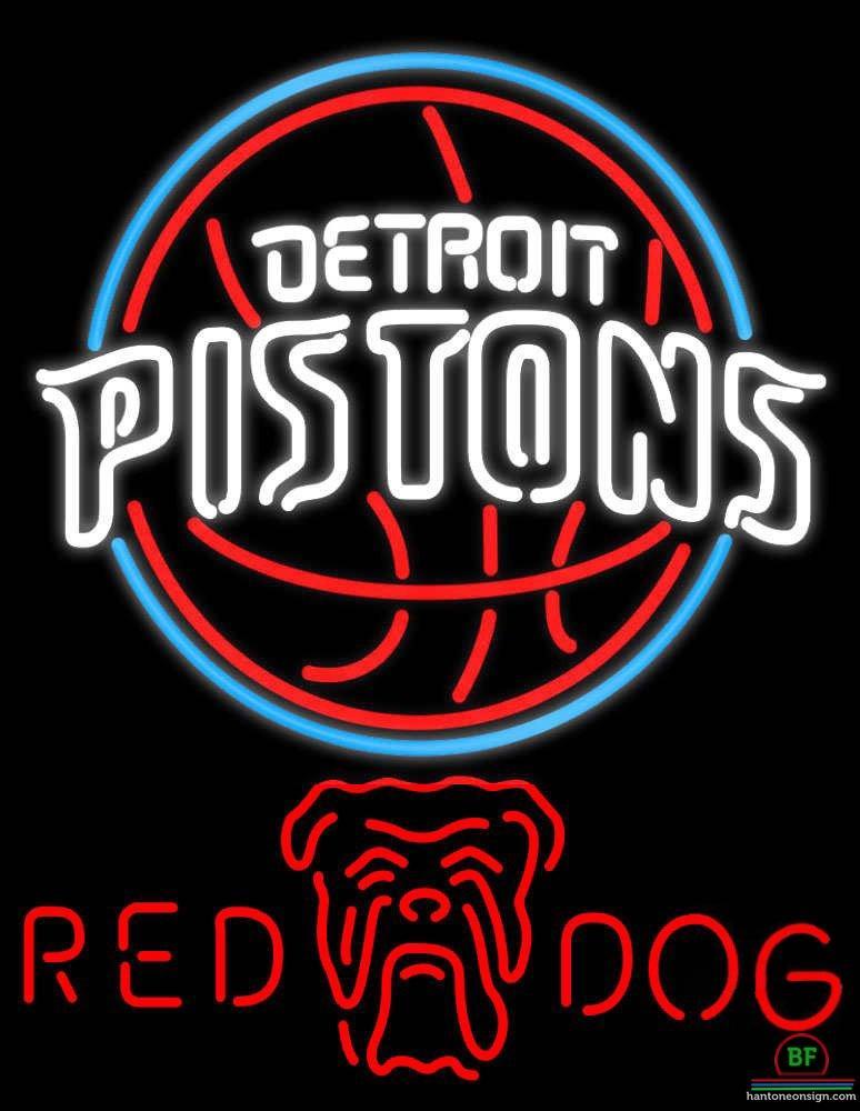 Red Dog Detroit Pistons Neon Sign Teams Neon Light