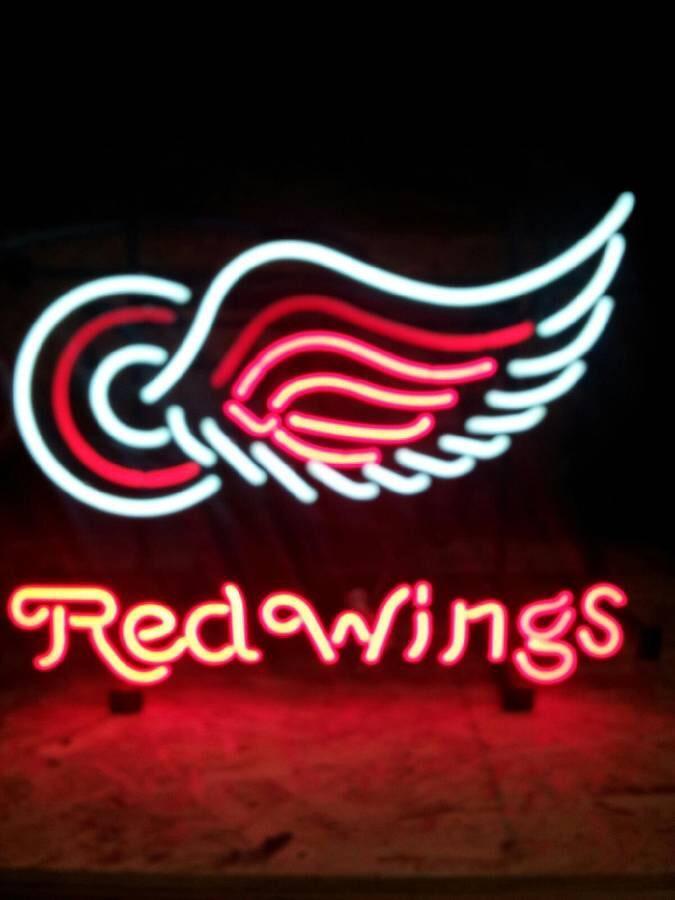 Red Wings Neon Sign Sports Team Neon Light