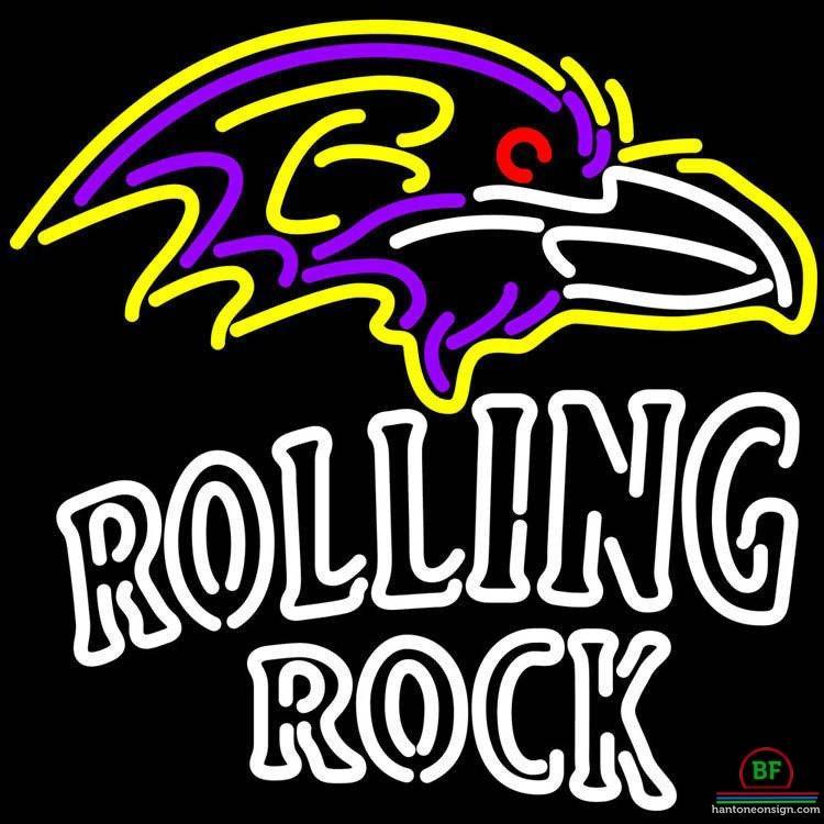 Rolling Rock Baltimore Ravens Neon Sign Teams Neon Light