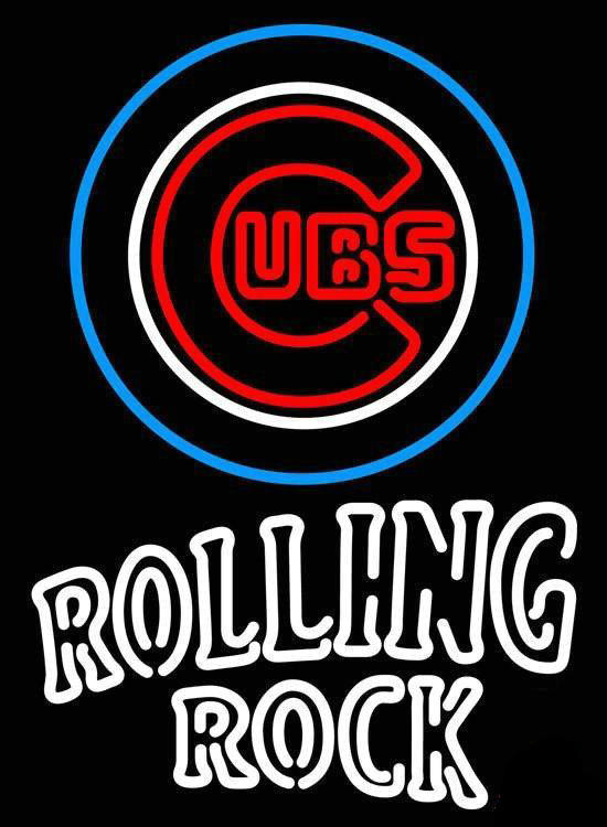 Rolling Rock Chicago Cubs Neon Sign Teams Neon Light
