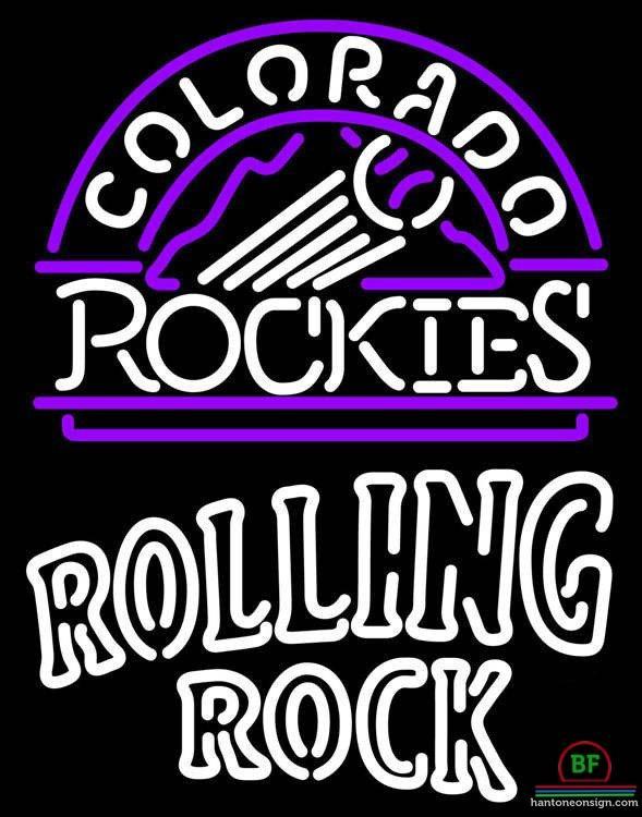Rolling Rock Colorado Rockies Neon Sign Teams Neon Light