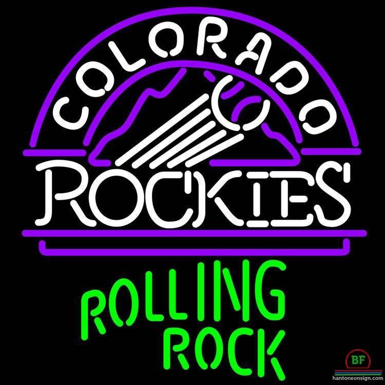 Rolling Rock Colorado Rockies Neon Sign Teams Neon Light