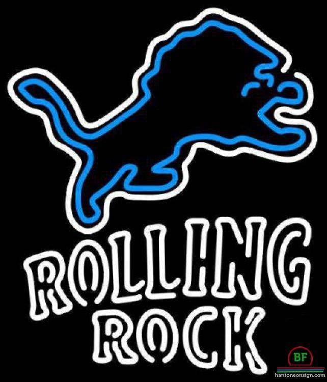 Rolling Rock Detroit Lions Neon Sign Teams Neon Light