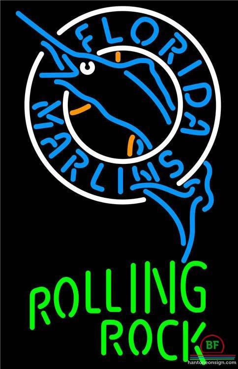 Rolling Rock Florida Miami Marlins Neon Sign Teams Neon Light