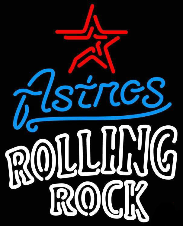 Rolling Rock Houston Astros Neon Sign Teams Neon Light