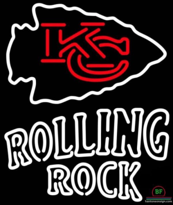 Rolling Rock Kansas City Chiefs Neon Sign NFL Teams Neon Light DIY