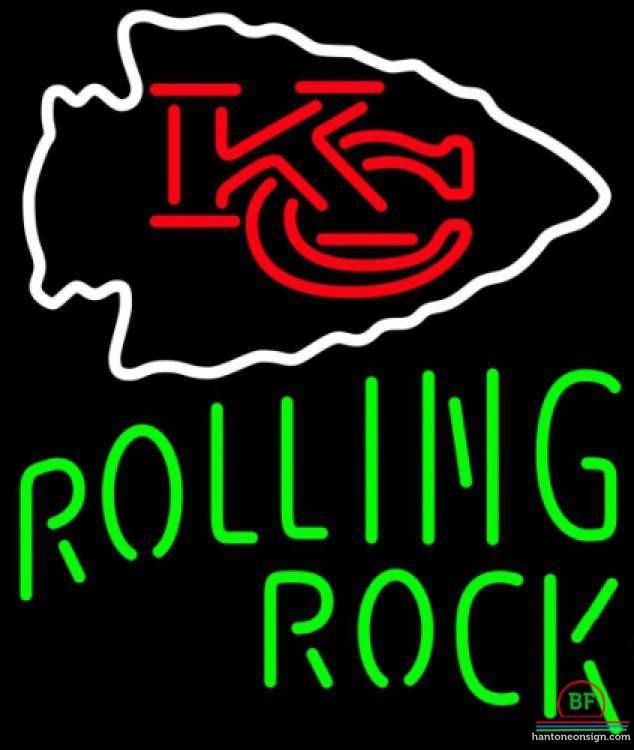 Rolling Rock Kansas City Chiefs Neon Sign Teams Neon Light