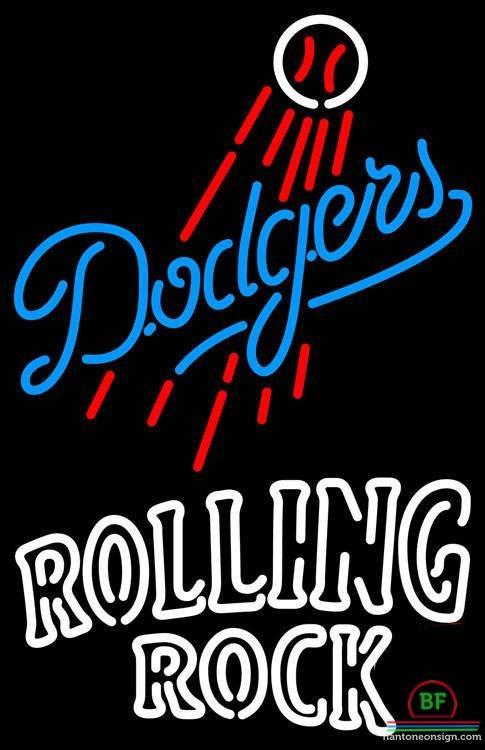 Rolling Rock Los Angeles Dodgers Neon Sign Teams Neon Light