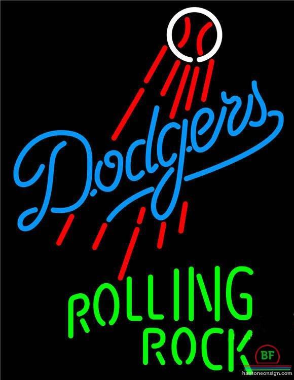 Rolling Rock Los Angeles Dodgers Neon Sign Teams Neon Light