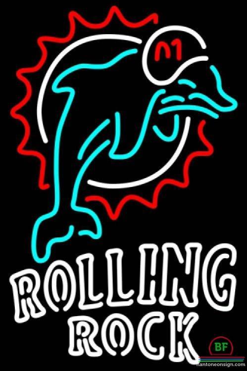 Rolling Rock Miami Dolphins Neon Sign Teams Neon Light