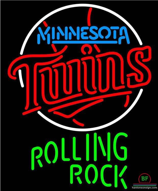 Rolling Rock Minnesota Twins Neon Sign Teams Neon Light