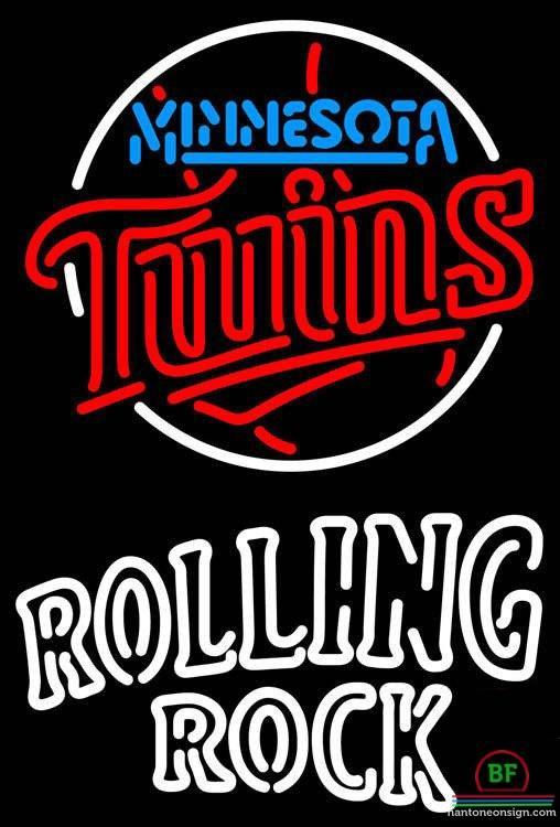 Rolling Rock Minnesota Twins Neon Sign Teams Neon Light