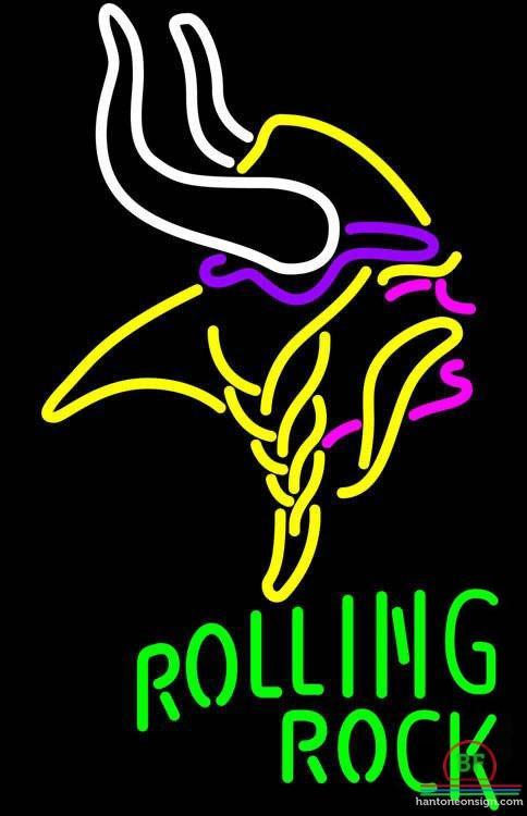 Rolling Rock Minnesota Vikings Neon Sign Teams Neon Light